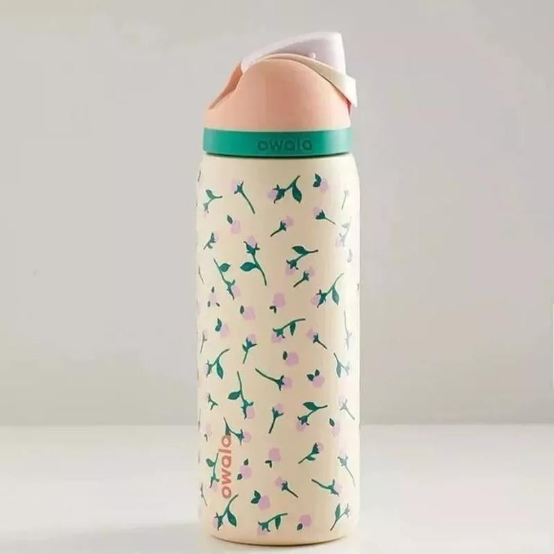 Owala Freesip 32Oz – Urban Outfitters Edition, Flower Crown, Tea Time Pink Hydration Bottle, Pillow Fight Cherry, Candy Coated