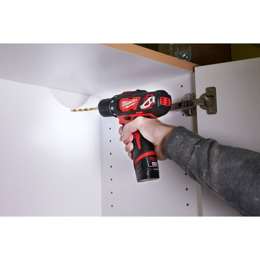 M12 12V Lithium-Ion Cordless Drill Driver/Impact Driver Combo Kit (2-Tool) with M12 HACKZALL Reciprocating Saw