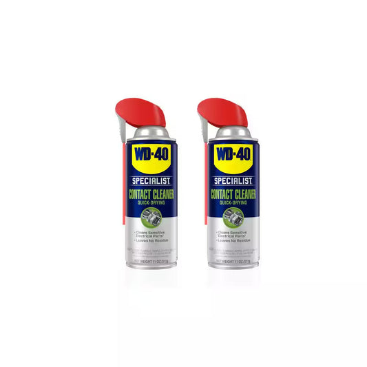 11 Oz. Contact Cleaner, Quick-Drying Electric Equipment Cleaner with Smart Straw (2-Pack)