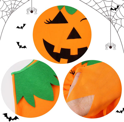 3 PCS Halloween Pumpkin Poncho for Women,Pumpkin Cape Costume with Headband and Candy Bag,Halloween Costume for Women Adults