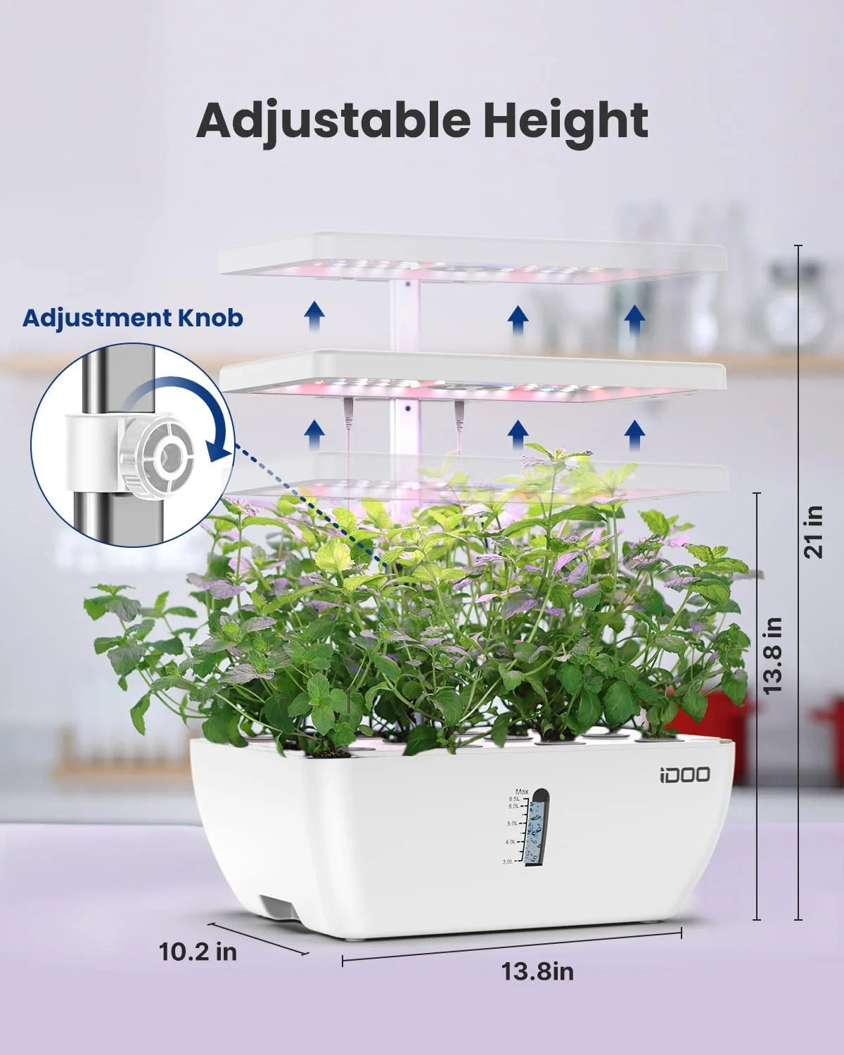 Wifi 12 Pods Hydroponic Growing System, Smart Indoor Herb Garden, Plants Germination Kit