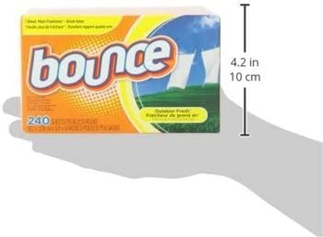 Dryer Sheets, Outdoor Fresh, 480 Count Laundry Fabric Softener Sheets with Static Control and Wrinkle Fighters. (2 Packs of 240)