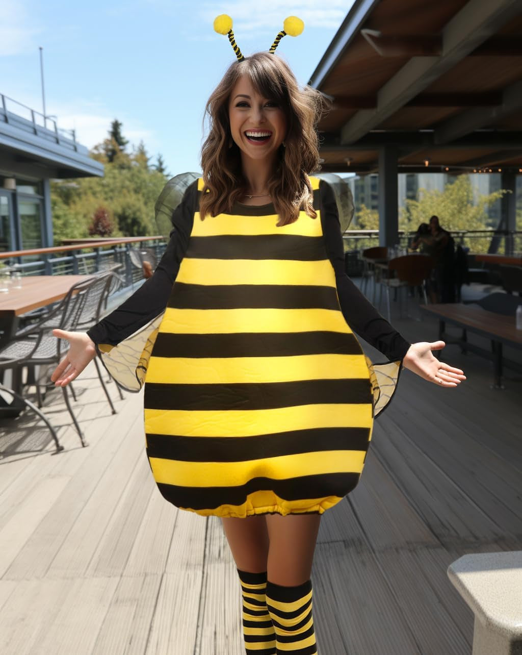 Bumble Bee Costume for Women Funny Animal Halloween Adult Costumes