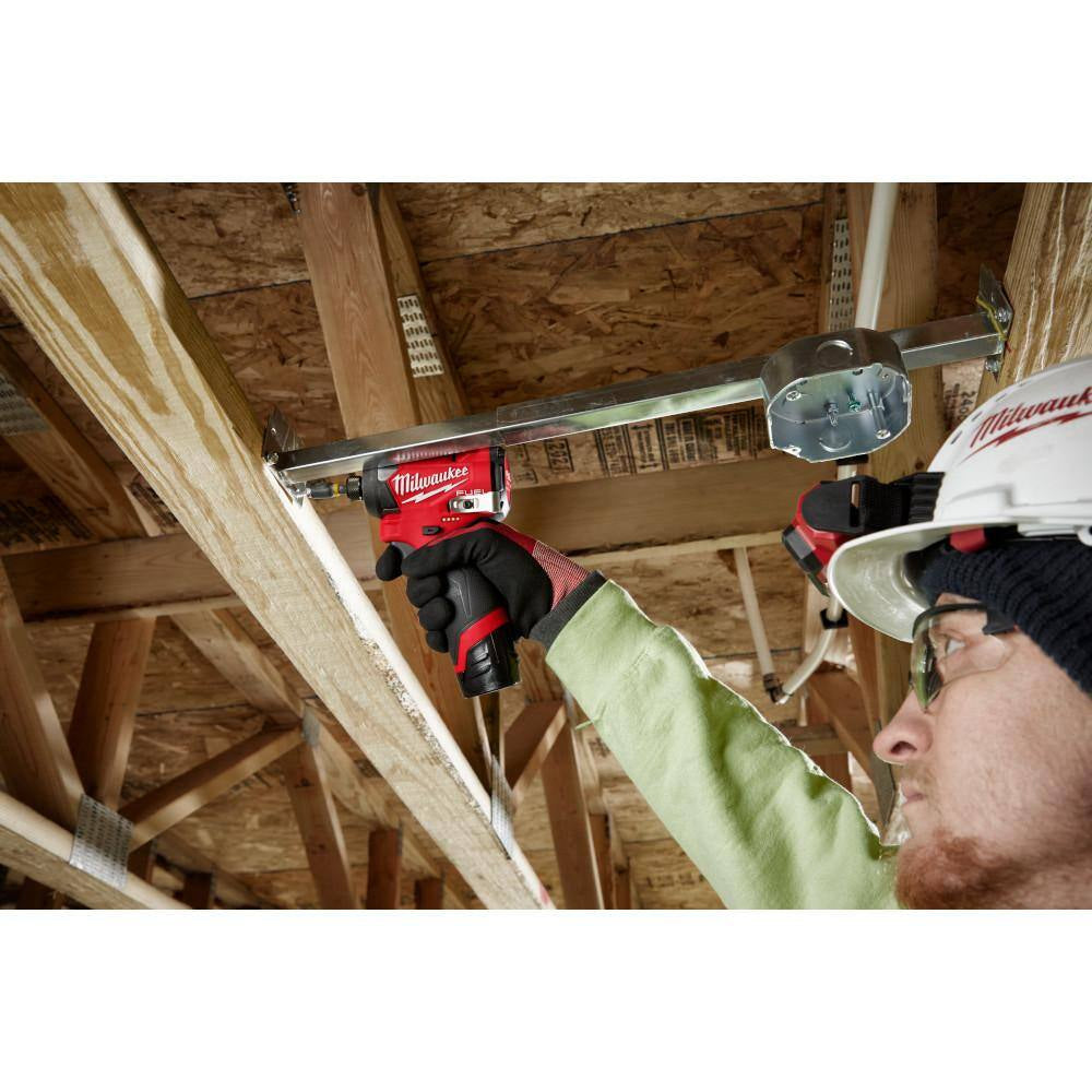 M12 FUEL 12-Volt Li-Ion Brushless Cordless Hammer Drill/Impact Driver Combo Kit (2-Tool) W/M12 Right Angle Die Grinder
