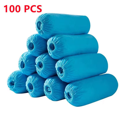 Disposable Boot Shoe Covers 100 Count Foot Booties Shoe Coverings Non Slip Shoe & Boot Covers for Indoor Outdoor Home Workplace