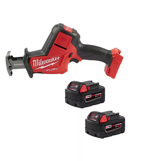 M18 FUEL 18-Volt Lithium-Ion Brushless Cordless HACKZALL Reciprocating Saw with (2) M18 5.0Ah Batteries