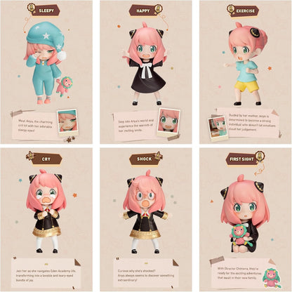 Spy × Family Anya'S Daily Life Series Figures, 6Pcs Spy Blind Box Figures, Random Design Action Figures Collectible Toys Home Decorations, Holiday Birthday Gifts, Whole Set