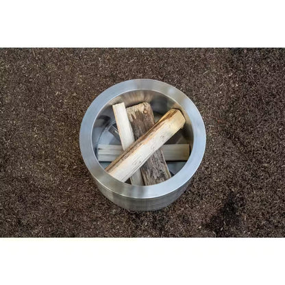 Explorer Portable Low Smoke 19.5 In. round Wood-Burning Fire Pit in Stainless Steel with Carry Bag