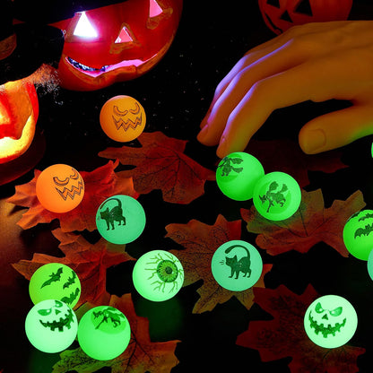 72 PCS Halloween Bouncy Balls, Glow in the Dark Bouncing Balls Eyeballs for Halloween Party Favors Decorations, Halloween Goodie Bag Fillers, Trick or Treating School Classroom Game Prizes