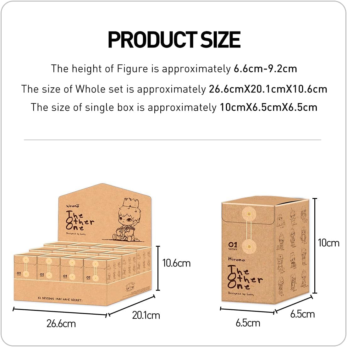 Hirono the Other One Blind Box Figures, Random Design Box Toys for Modern Home Decor, Collectible Toy Set for Desk Accessories, 12PC