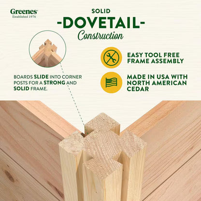 16 In. X 8 Ft. X 11 In. Premium Cedar Raised Garden Bed