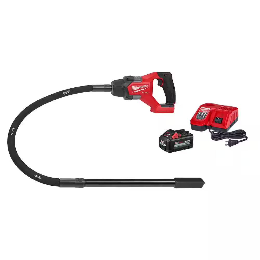 M18 FUEL 18V Lithium-Ion Brushless Cordless 4 Ft. Concrete Pencil Vibrator Kit with 6.0 Ah Battery