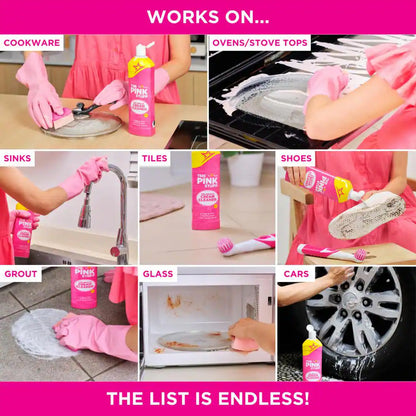 500 G Cleaning Paste, 750 Ml Multi-Purpose Liquid Cleaner, 750Ml Bathroom Foam Cleaner, and 750Ml Cream Cleaner Bundle