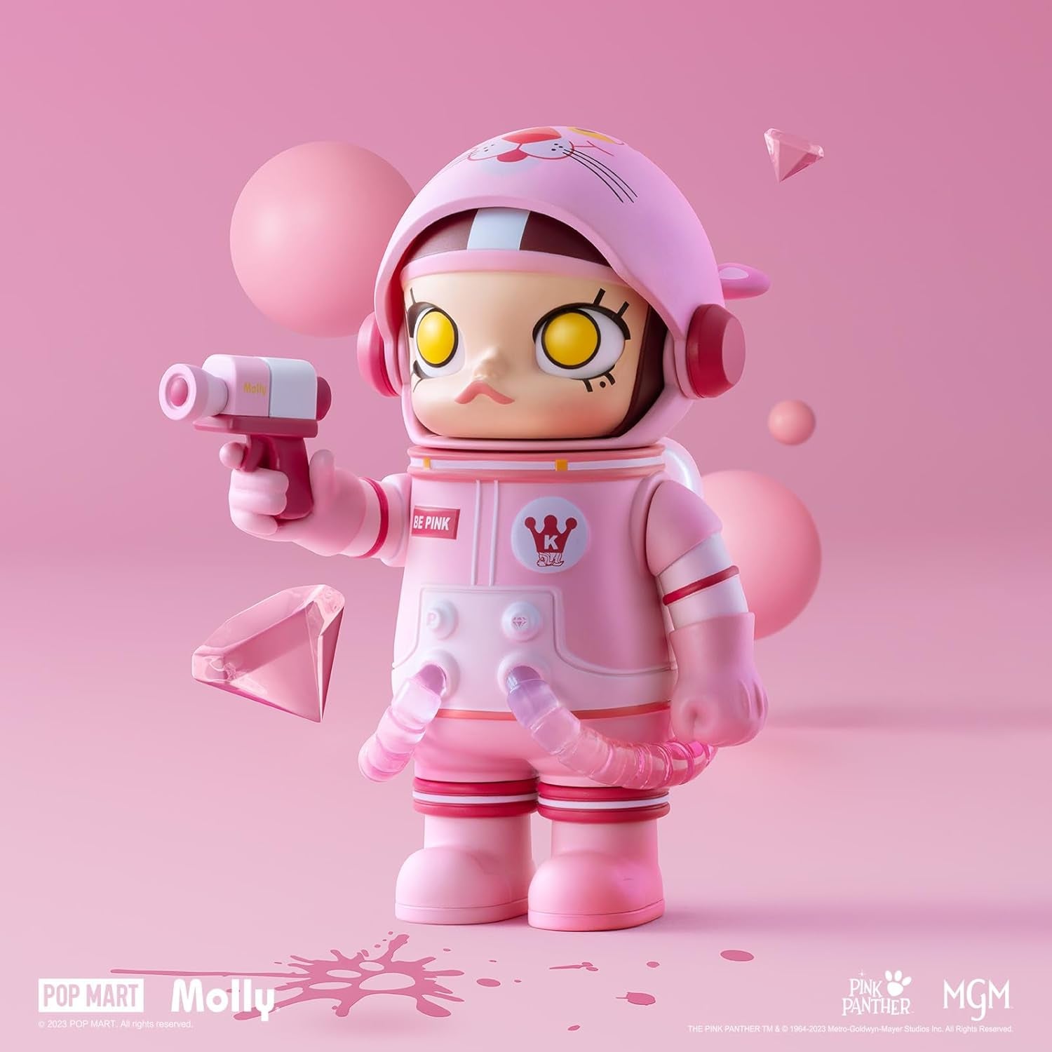 MEGA Space Molly 100% 2-B Blind Box Figures, Random Design Box Toys for Modern Home Decor, Collectible Toy Set for Desk Accessories, 9PC