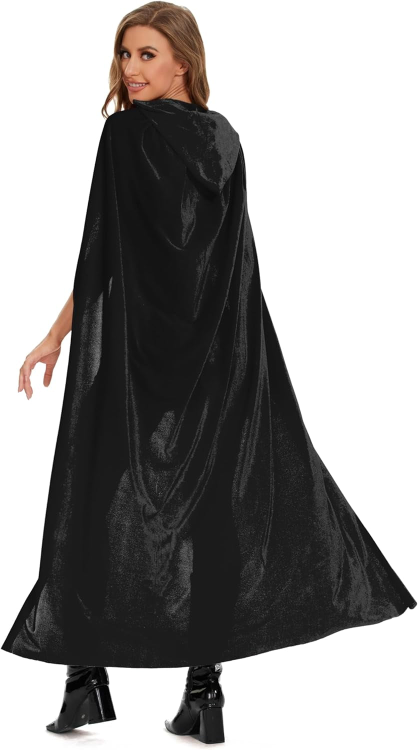 Raven Cape for Women,Cloak with Hood Women,Red Riding Hood Cape,Purple Cape with Hood Raven Cosplay Cape,Purple Hooded Cape