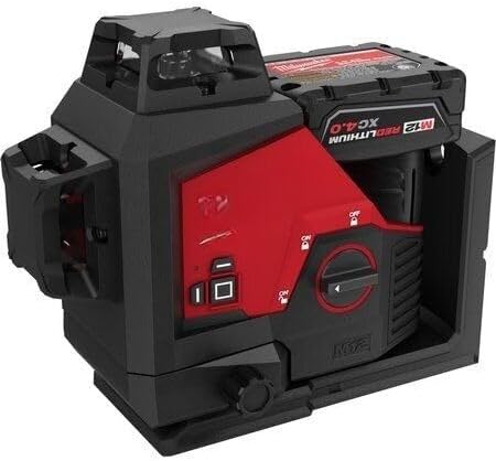 Milwaukee 3632-21 M12 12V Lithium-Ion Cordless Green 3-Plane Laser Level Kit – Accurate, High-Visibility Laser for Professional Use