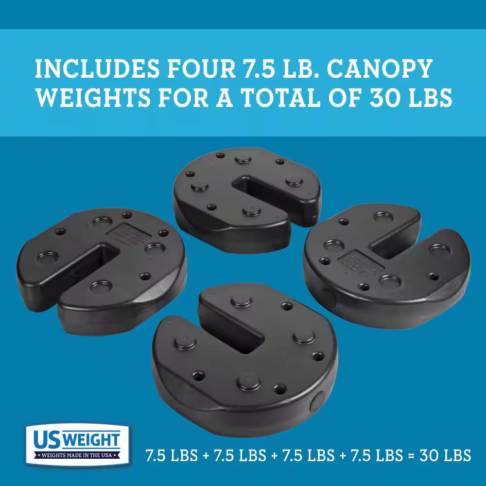 30 Lbs. Black US Weight Canopy Weight Plates (Set of 4)