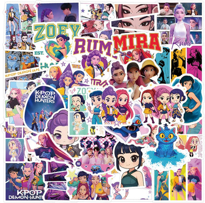 55Pcs Demon Movie Hunters Derpy Sussy Stickers Huntrix Saja Boys Sticker Waterproof Vinyl Decals for Water Bottle Laptop Toy Halloween Christmas Gifts (55 PC B)