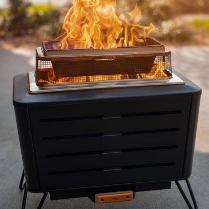 18 In. Retreat Fire Pit Accessory Metal Screen, and 32.9 In. Poker and Heat Deflector (2-Piece)