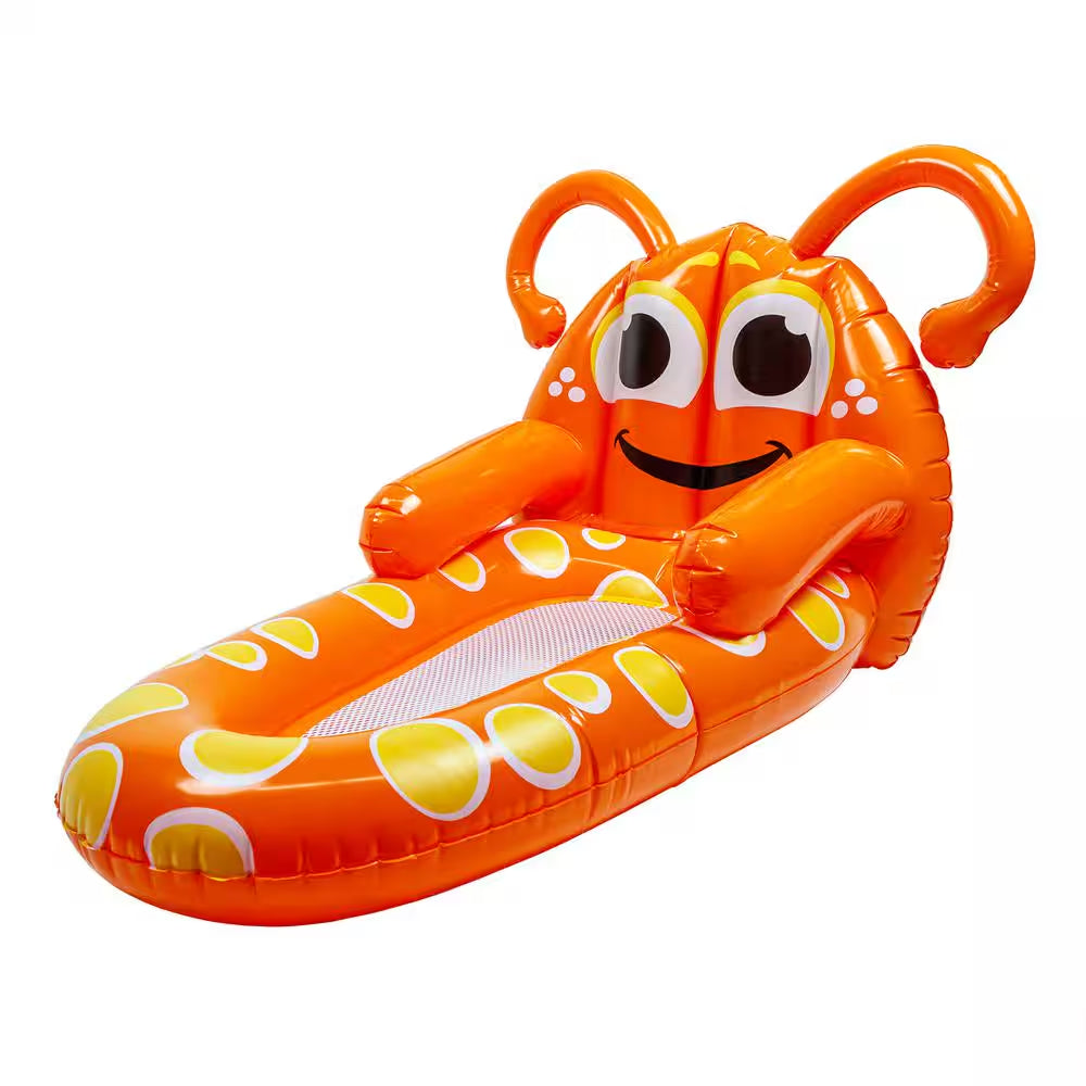 Waterbug Jr. Inflatable Swimming Pool Float, Orange, Small