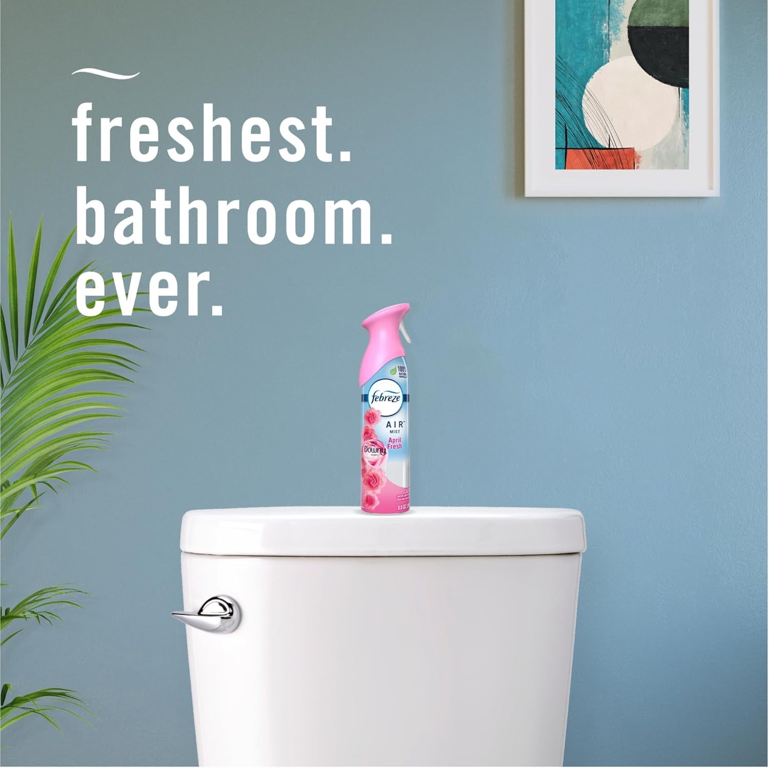 Air Mist Air Freshener Spray, Odor-Fighting Room Spray, Air Fresheners for Home and Bathroom and Kitchen, Aerosol Can, Downy April Fresh Scent, 8.8Oz, 2 Count