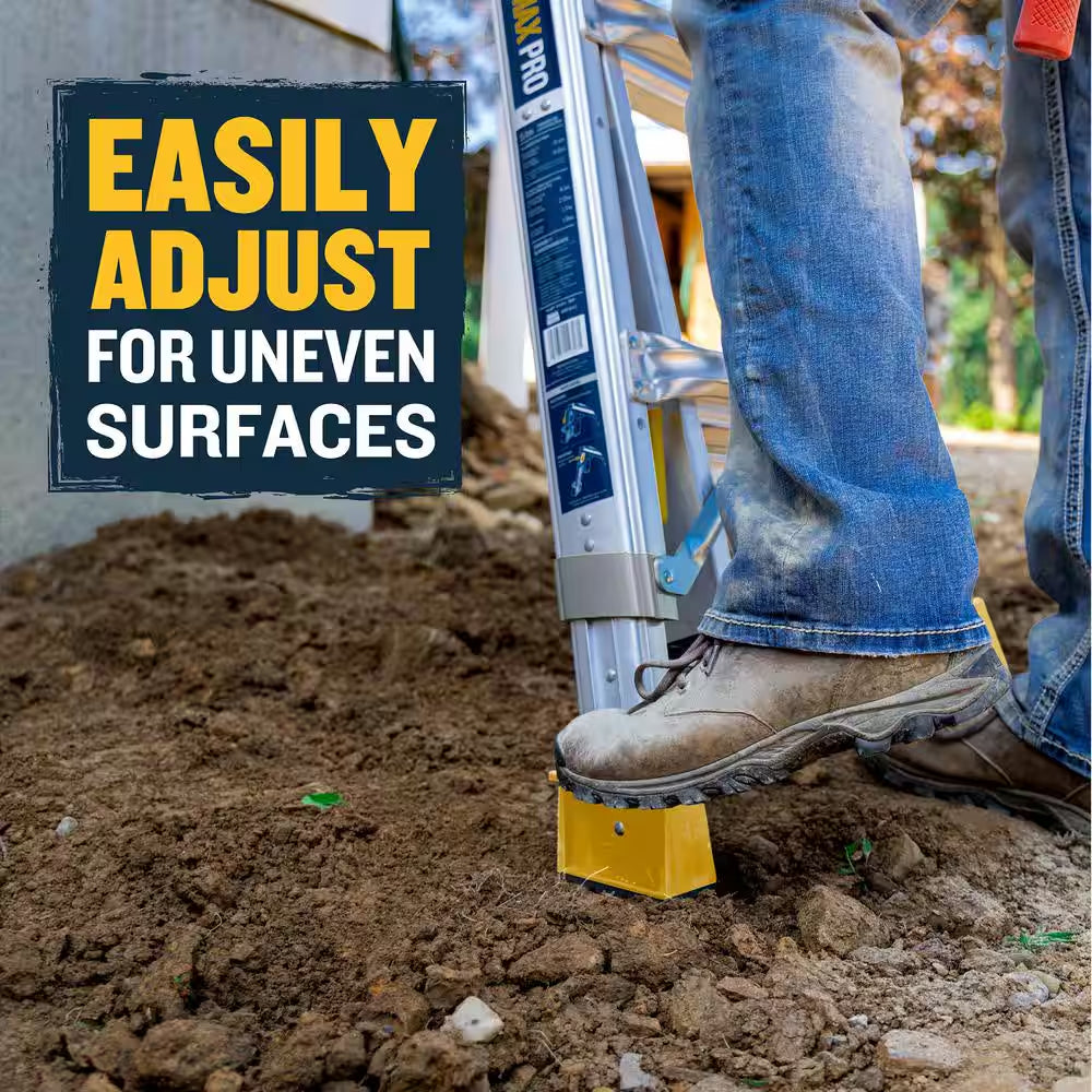 22 Ft. Reach Aluminum 5-In-1 Multi-Position Pro Ladder with Built-In Leveling 375 Lbs. Load Capacity Type IAA Duty