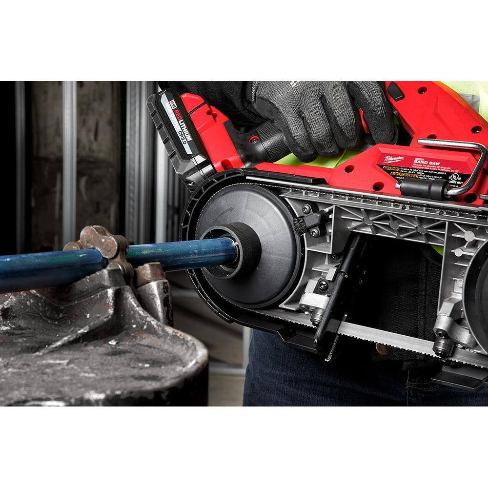 M12 FUEL 12-Volt Lithium-Ion Cordless Compact Band Saw XC Kit with (2) Batteries, Charger, Reamer, 3 Blades, and Bag