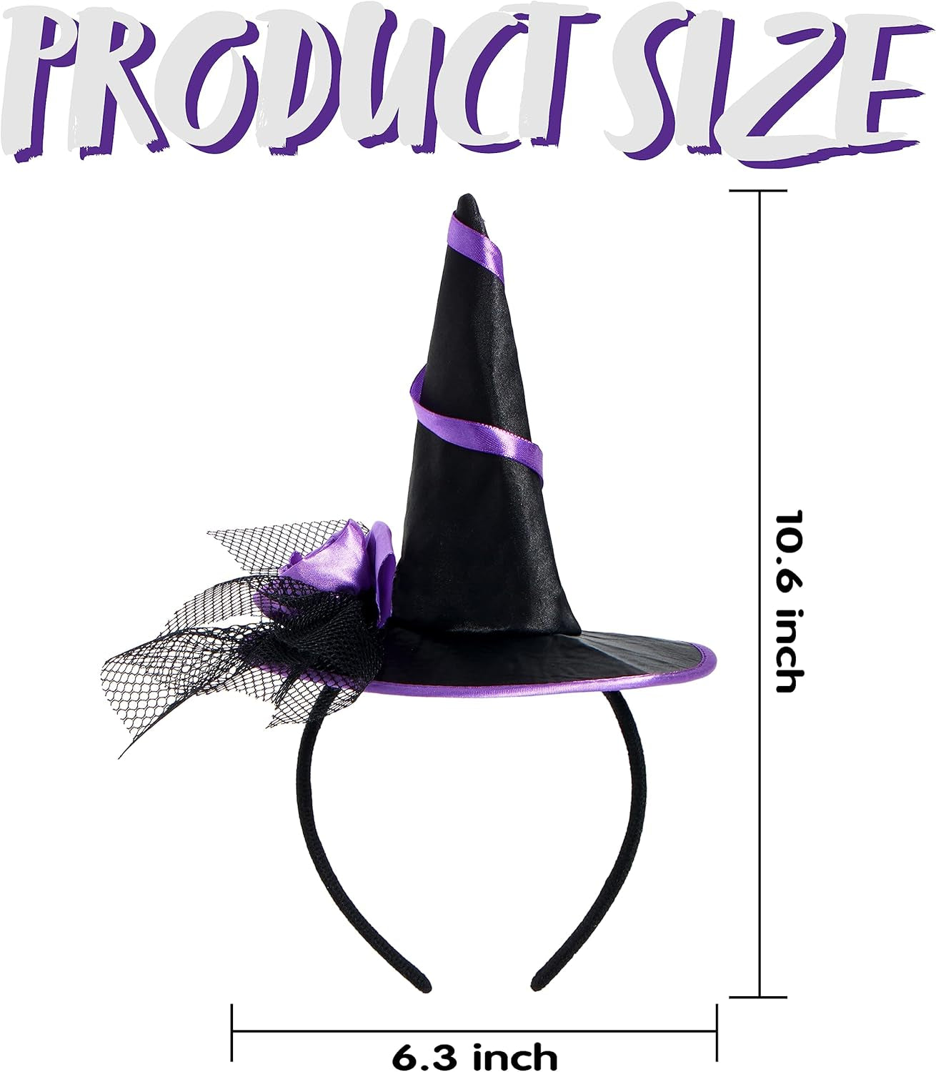 6 Pcs Halloween Headbands Pumpkin, Bat, Witch, Ghost, Witch Legs, Spider Web for Halloween Party, Costume, Trick or Treating, Cosplay Decoration (One Size Fit All)