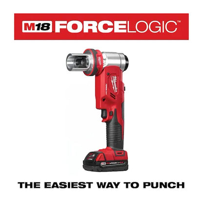 Milwaukee 2677-23 M18™ 18V 4-Inch 6-Ton FORCELOGIC™ Knockout Tool Kit – Professional Electrician Tool