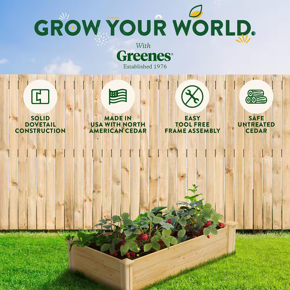 2 Ft. X 4 Ft. X 10.5 In. Original Cedar Raised Garden Bed