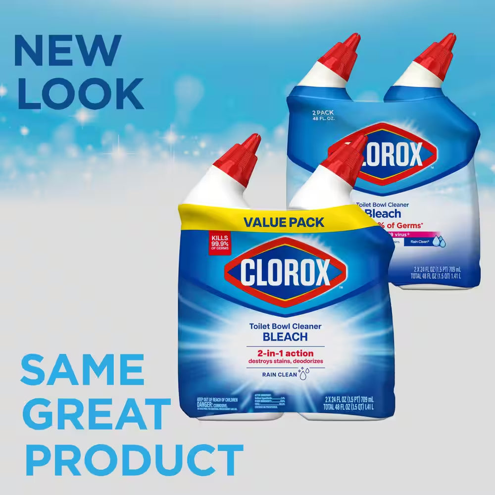 24 Oz. Rain Clean Toilet Bowl Cleaner with Bleach (4-Pack)