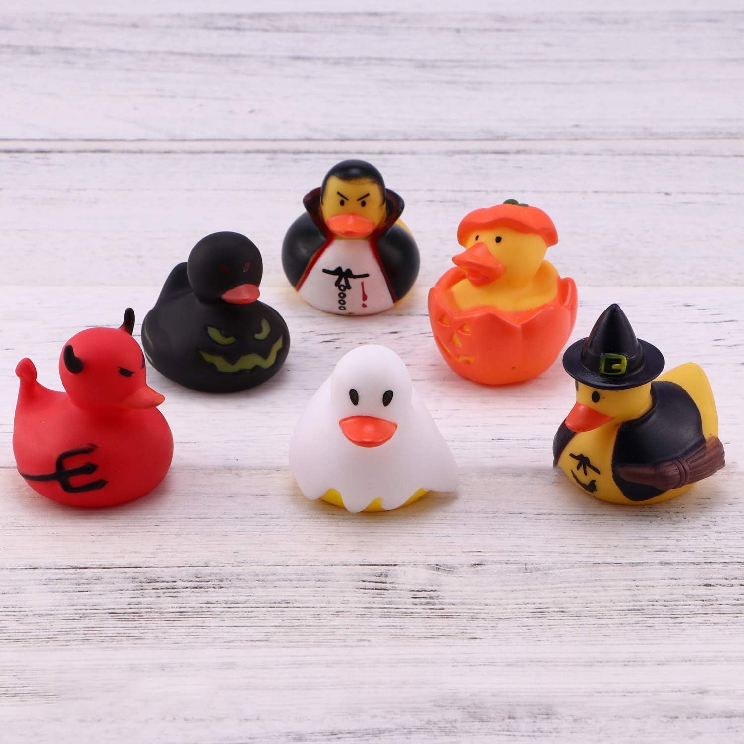 156-Piece Party Favors Assortment | 72 Glitter Tattoos | 48 Erasers | 12 Ducks | 12 Sticker Sheets | 12 Pencils - Halloween Themed