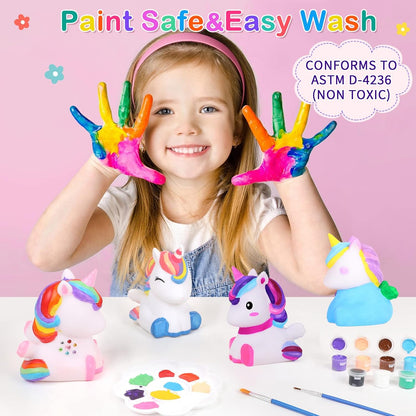 Paint Your Own Unicorn Night Light Art Kit, Arts and Crafts for Kids Ages 4-8,Unicorns Gifts for Girls Painting Kit Unicorn Toys for Kids 4 5 6 7 8 9 10 11 12+ (1Pc)