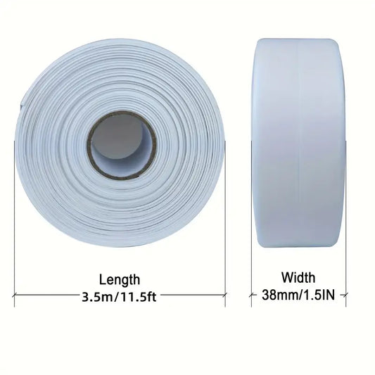 Waterproof Self-Adhesive Caul Tape – 1.5″ x 11.5 ft Roll, White Smootkh-Finish Sealant Strip