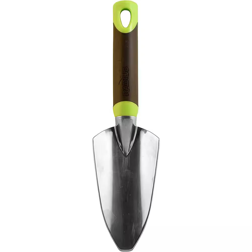 5 In. Polypropylene Handle DIG Aluminum Ergonomic Garden Hand Trowel in Green