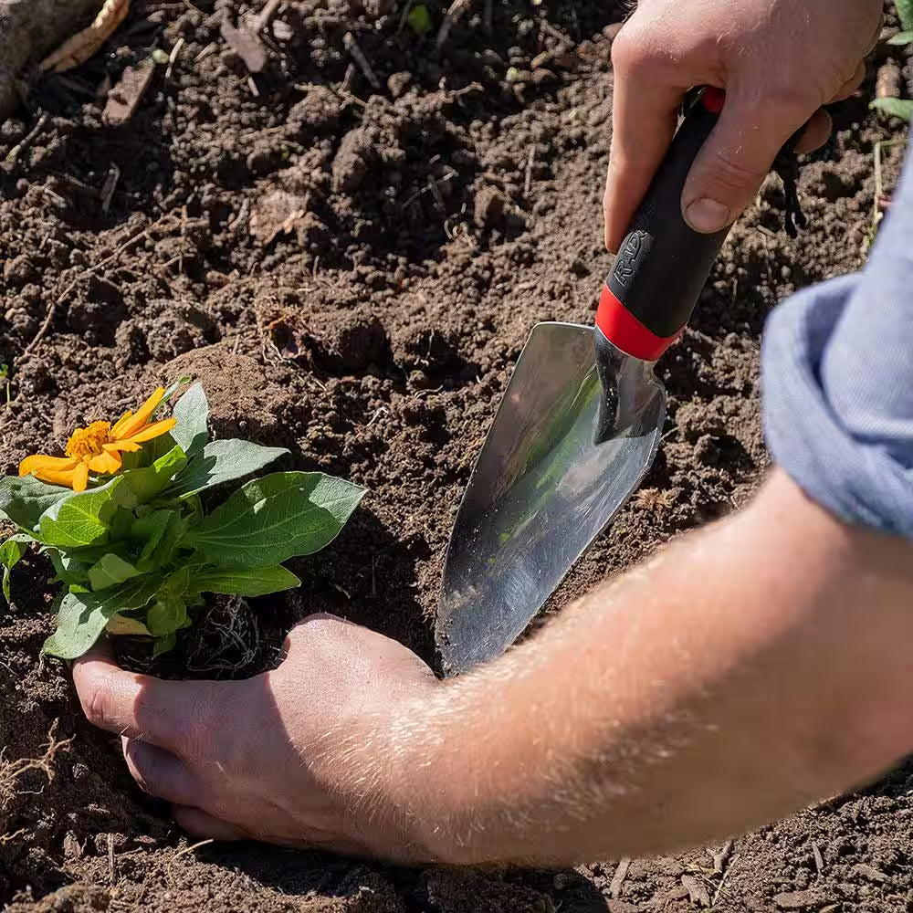 5 In. Polypropylene Handle DIG Aluminum Ergonomic Garden Hand Trowel in Green