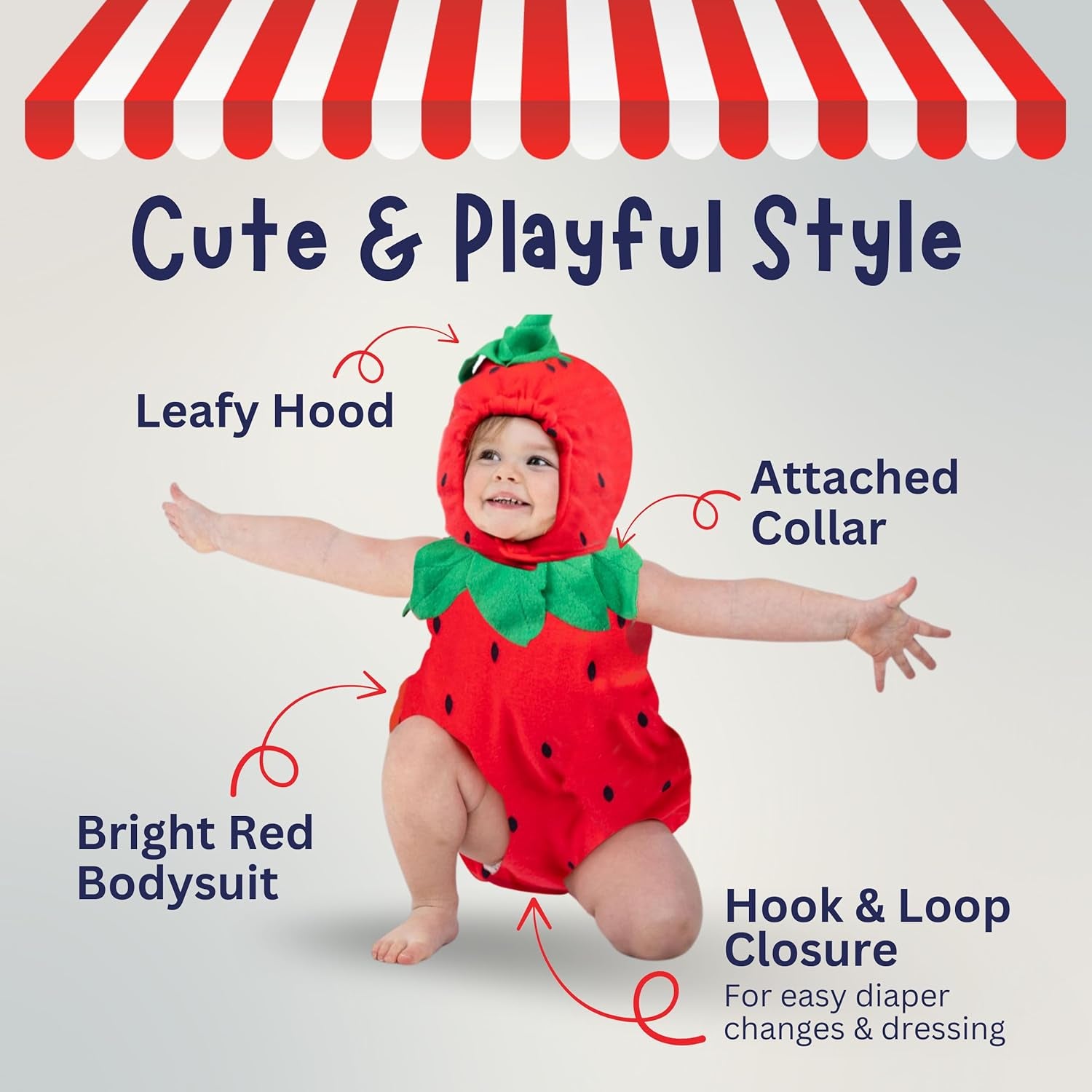 Baby Strawberry Costume - Halloween Strawberry Romper for Girls