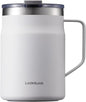 Metro Mug Premium 18/8 Stainless Steel Double Wall Insulated with Handle Perfect for Table with Lid, Black, 16 Oz,20 Oz