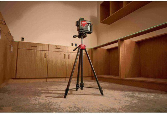 Milwaukee 48-35-1411 72-Inch Aluminum Tripod with 1/4" - 20" Pan-Tilt Head – Durable & Versatile