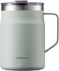 Metro Mug Premium 18/8 Stainless Steel Double Wall Insulated with Handle Perfect for Table with Lid, Black, 16 Oz,20 Oz