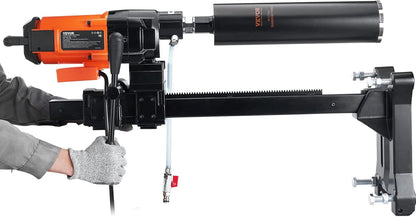 Diamond Core Drilling Machine, 10In Wet Concrete Core Drill Rig with Stand Wheels, 750RPM Speed & 1-1/4" Thread & Lifting Handle, 10In Drilling Diameter for Concrete Brick Block Stone, 2500W