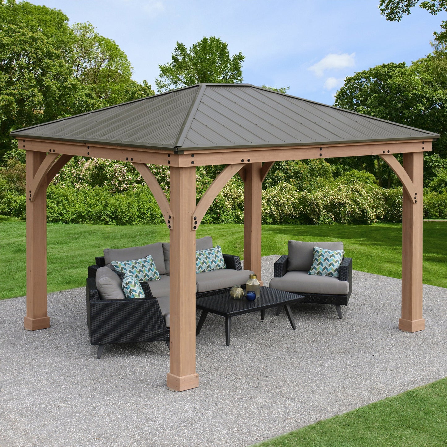 12' X 10' Gazebo with Aluminum Roof
