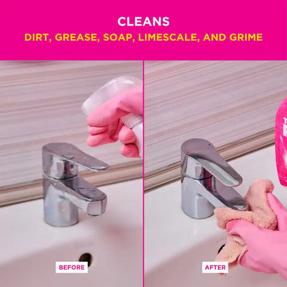 500 G Cleaning Paste, 750 Ml Multi-Purpose Liquid Cleaner, 750Ml Bathroom Foam Cleaner, and 750Ml Cream Cleaner Bundle