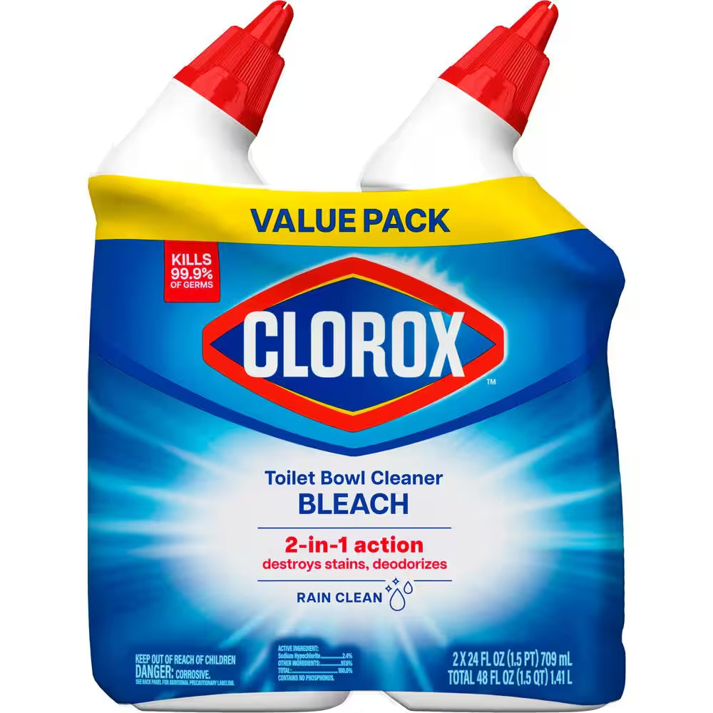 24 Oz. Rain Clean Toilet Bowl Cleaner with Bleach (4-Pack)
