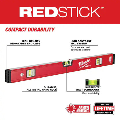 10 In./24 In./48 In. REDSTICK Box and Torpedo Level Set