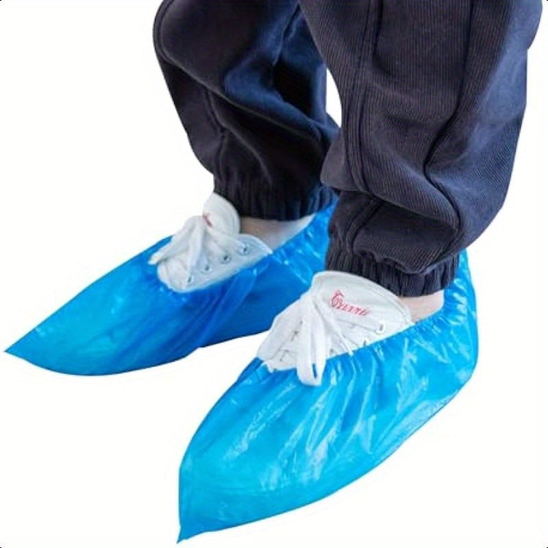 1000pcs (500 Pairs) Disposable Waterproof Non-Slip Shoe Covers – Protective Boot Covers for Indoor, Real Estate, Travel & Construction Use