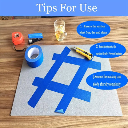 Painters Tape (Blue) — 6 Rolls, 2" × 30 yd Each (180 yd Total) — Multi-Surface Masking & Painter’s Tape for Walls, Glass, Wood Trim