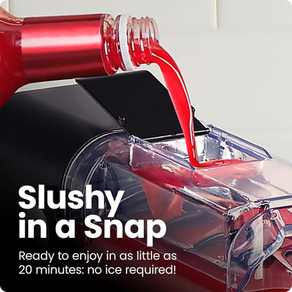 Slush-Ease Slushie Machine, Frozen Drink Maker & Slushy Machine with 5 Presets + Custom Option, Easy-Dispensing Lever for Frozen Margaritas, Frappes, and Slushies - Black