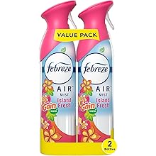 Air Mist Air Freshener Spray, Odor-Fighting Room Spray, Air Fresheners for Home and Bathroom and Kitchen, Aerosol Can,  Scent, 8.8Oz, 2 Count