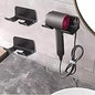 Universal Hair Dryer Holder – Wall Mount Blow Dryer Hanger with Organizer, Self-Adhesive Bathroom Cabinet Hook (1 Pack.2Pack))